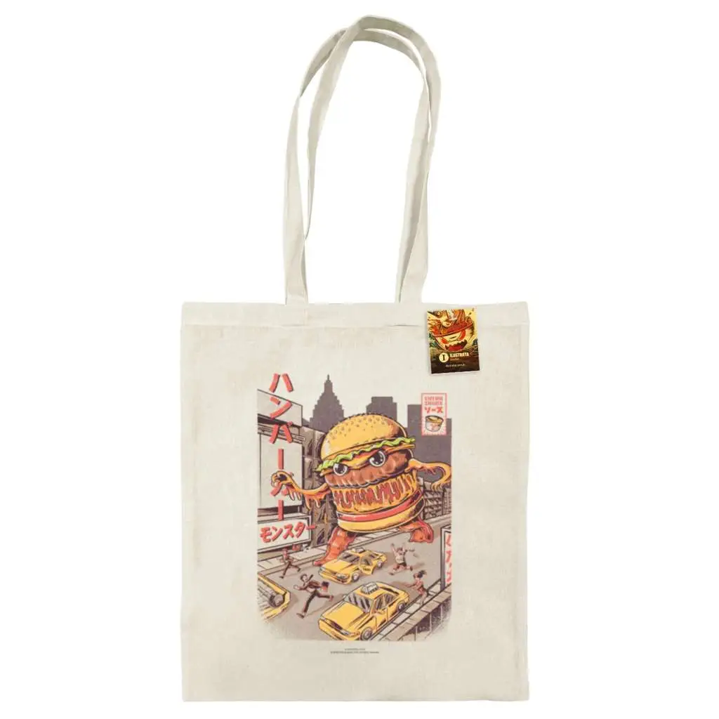 Ilustrata Burgerzilla Tote Bag - Figurine